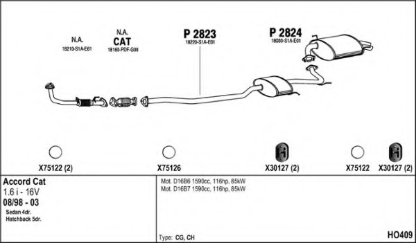 FENNO HO409 Exhaust System
